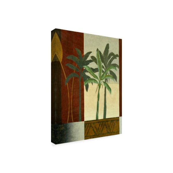 Pablo Esteban 'Palm Trees On Balcony' Canvas Art,35x47